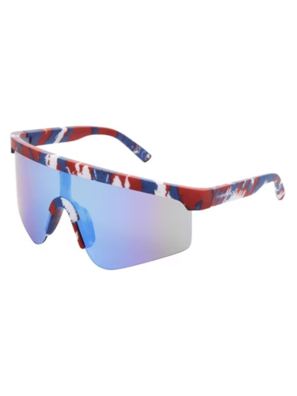 NWT Panama Jack x Foster Grant Mens Mirrored Shield Sunglasses RWB